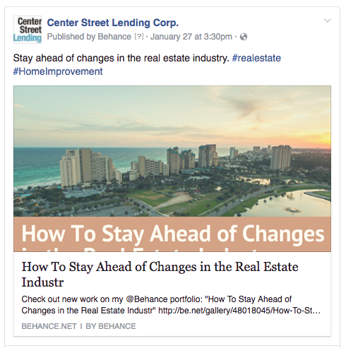 Center Street Lending Stay Ahead Facebook Tips Real Estate